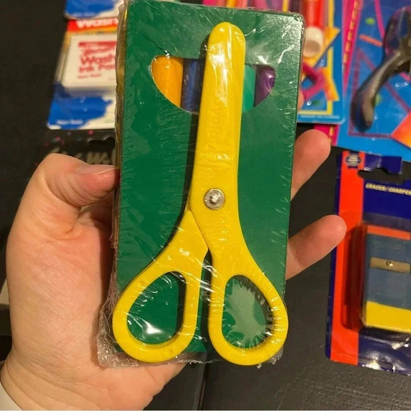 Vintage Unopened School Supplies Crayola Sharpener Eraser Hole Punch Ink Pads - Picture 2 of 6